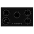 Sabaf Five Burner Tempered Glass Gas Stove